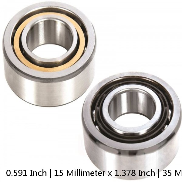 0.591 Inch | 15 Millimeter x 1.378 Inch | 35 Millimeter x 0.626 Inch | 15.9 Millimeter  CONSOLIDATED BEARING 5202-2RS C/2  Angular Contact Ball Bearings