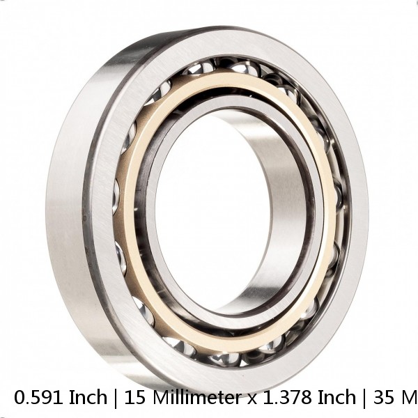 0.591 Inch | 15 Millimeter x 1.378 Inch | 35 Millimeter x 0.433 Inch | 11 Millimeter  CONSOLIDATED BEARING 7202 B-2RS  Angular Contact Ball Bearings