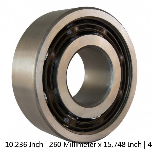 10.236 Inch | 260 Millimeter x 15.748 Inch | 400 Millimeter x 2.559 Inch | 65 Millimeter  CONSOLIDATED BEARING 7052 MG  Angular Contact Ball Bearings