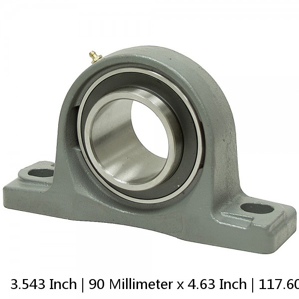 3.543 Inch | 90 Millimeter x 4.63 Inch | 117.602 Millimeter x 3.74 Inch | 95 Millimeter  QM INDUSTRIES QVVPR19V090SC  Pillow Block Bearings