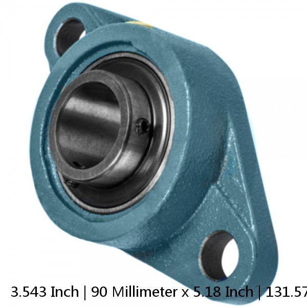 3.543 Inch | 90 Millimeter x 5.18 Inch | 131.572 Millimeter x 3.74 Inch | 95 Millimeter  QM INDUSTRIES QAAPR18A090SEN  Pillow Block Bearings