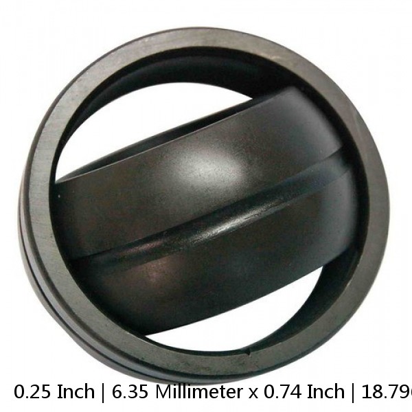 0.25 Inch | 6.35 Millimeter x 0.74 Inch | 18.796 Millimeter x 0.593 Inch | 15.062 Millimeter  QA1 PRECISION PROD YPB4T  Spherical Plain Bearings - Radial