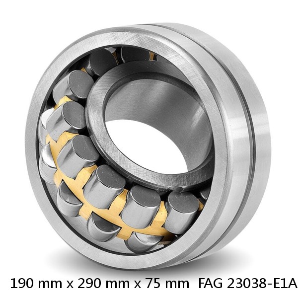 190 mm x 290 mm x 75 mm  FAG 23038-E1A-M  Spherical Roller Bearings