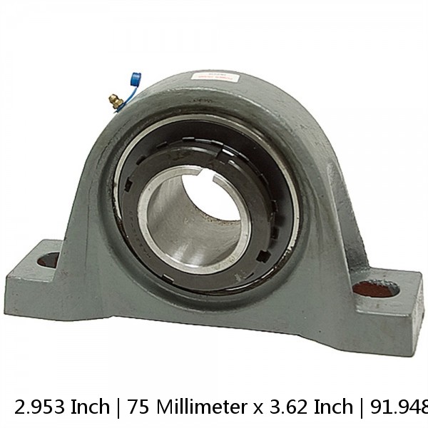 2.953 Inch | 75 Millimeter x 3.62 Inch | 91.948 Millimeter x 3.252 Inch | 82.6 Millimeter  QM INDUSTRIES QAPF15A075SN  Pillow Block Bearings