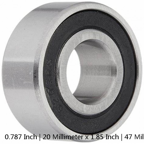 0.787 Inch | 20 Millimeter x 1.85 Inch | 47 Millimeter x 0.812 Inch | 20.62 Millimeter  TIMKEN MW204PP FS57658B  Precision Ball Bearings